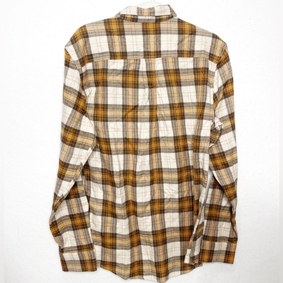 14th & Union Men’s Trim Fit  Plaid Button Front Flannel Long Sleeve Shirt Medium - Picture 2 of 8